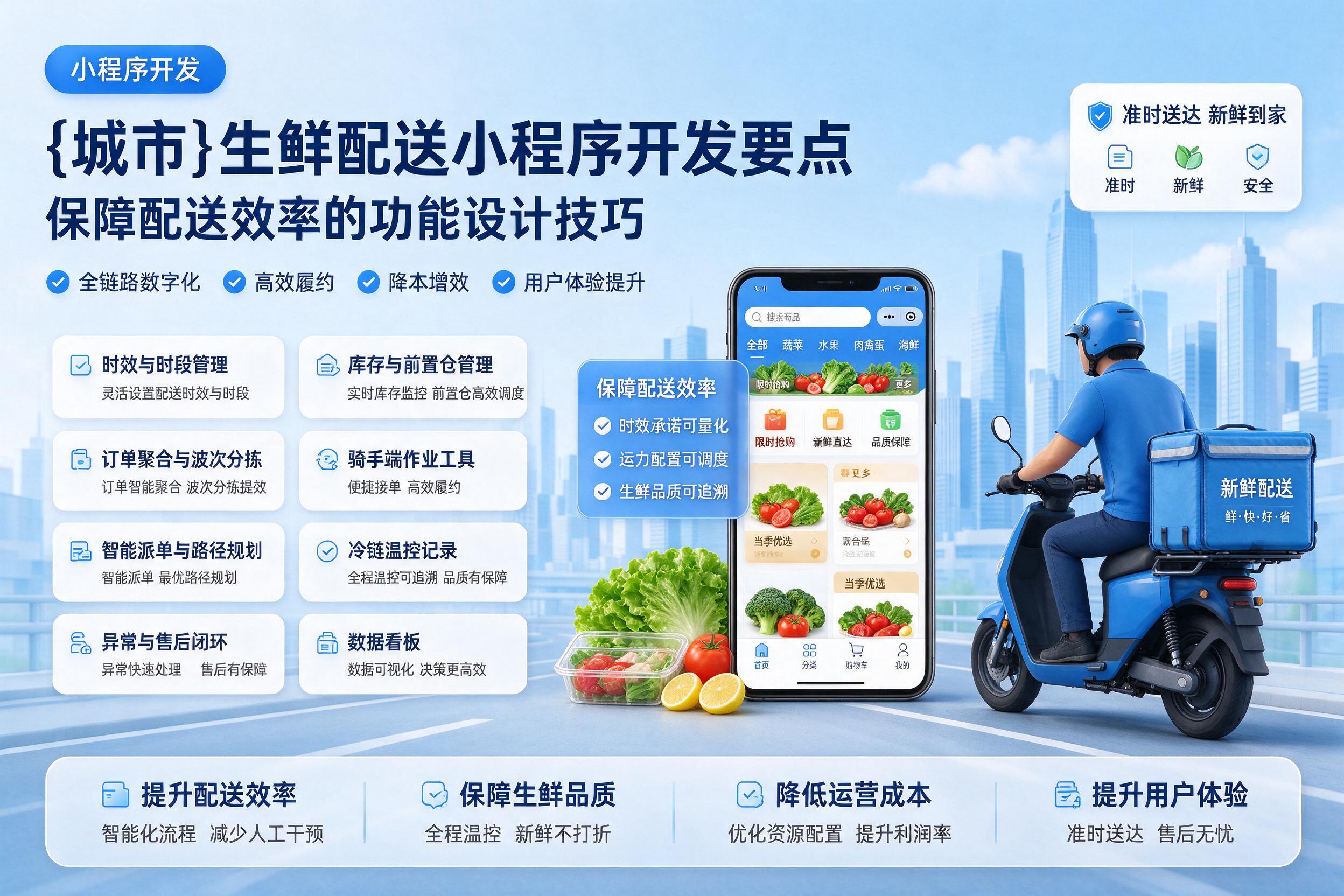 交城生鲜配送小程序开发要点：保障配送效率的功能设计技巧