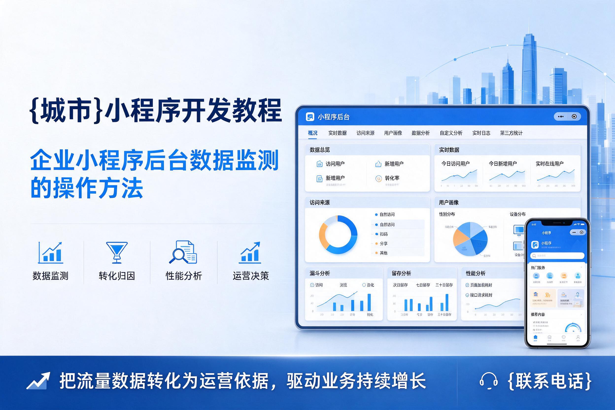 交城小程序开发教程：企业小程序后台数据监测的操作方法